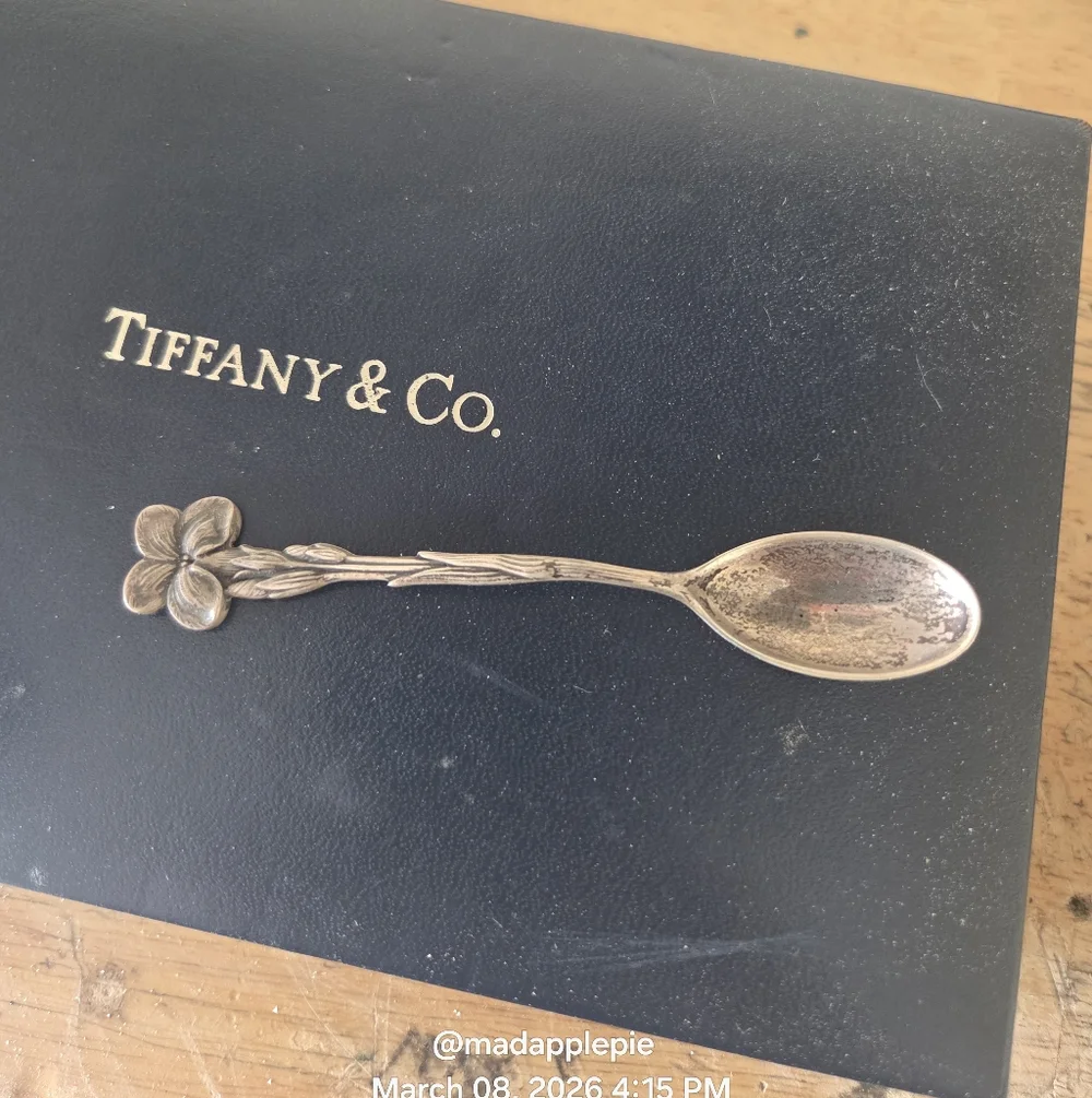 1885 Tiffany & Co. Gentian Spoon Ring Sterling Silver Designer Luxury  #59 - Picture 12 of 15